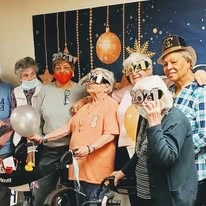 Oak Park Retirement Hawthorn Senior Independent Living in Salisbury, North Carolina residents celebrating New Years