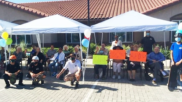 Professional Skateboarder Visits Residents of Vineyard Place Memory Care