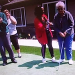 Porter Place Assisted Senior Living Memory Care in Tinley Park, IL residents playing mini golf, or putt putt