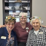 Marlton Gardens Gracious Retirement Living Hawthorn Senior Independent Living in Marlton, New Jersey residents wearing flower crowns
