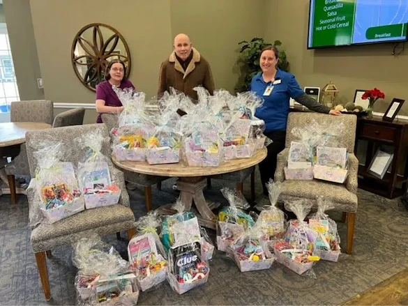 Liberty Place Residents Make Easter Baskets for Children of Reach Out Lakota