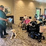 The Village at Keizer Ridge Assisted Living and Memory Care residents enjoy having a special visitor