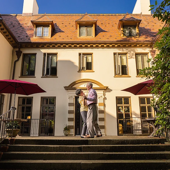 The Mansion at Rosemont Senior Living in Rosemont, PA, residents having fun dancing