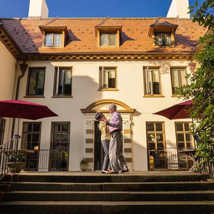 The Mansion at Rosemont Senior Living in Rosemont, PA, residents having fun dancing