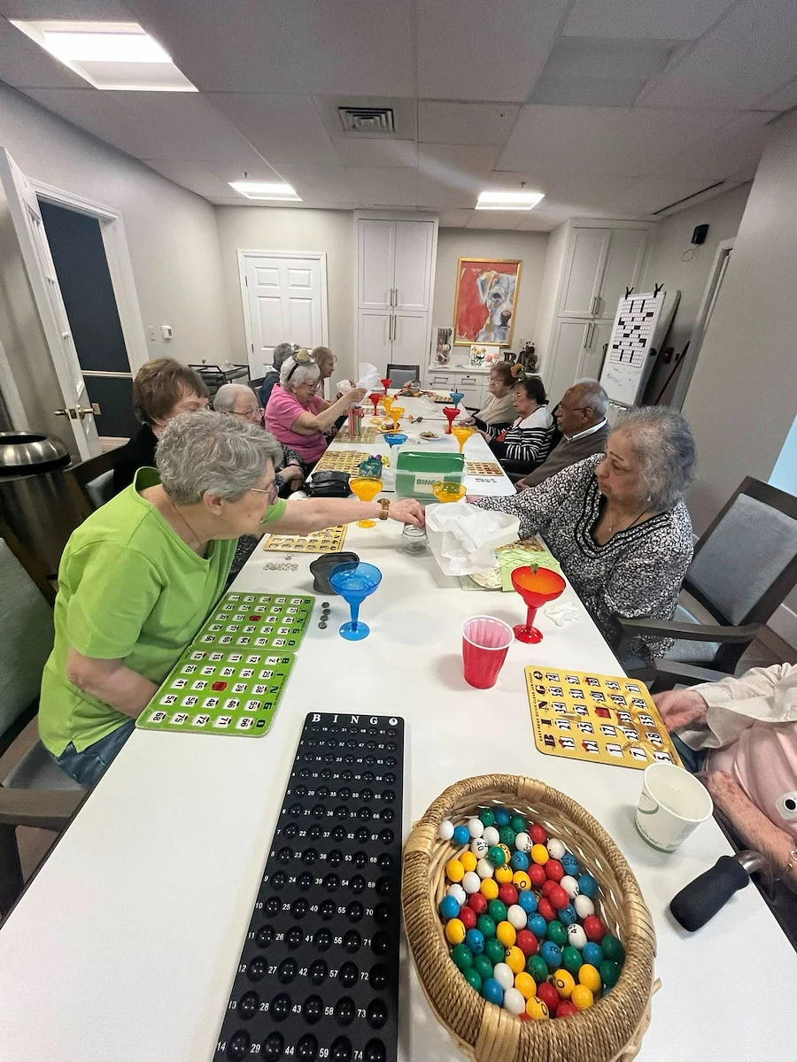Charter Senior Living of Dedham in Dedham, MA, resident activity - Bingo