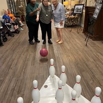 American House Stone Independent Senior Living in Rochester Hills, MI residents bowling