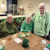 Waters of Eden Prairie residents enjoyed snacks, games, and drinks to celebrate St. Patrick's Day