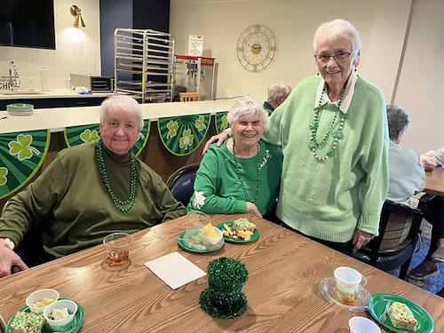 Waters of Eden Prairie residents enjoyed snacks, games, and drinks to celebrate St. Patrick's Day