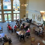 Avamere at Moses Lake senior living community offering independent living, assisted living, and respite care in Moses Lake, WA, residents gathered together in the dining room