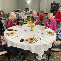 Parkway Place Senior Living residents enjoy a New Year's celebration