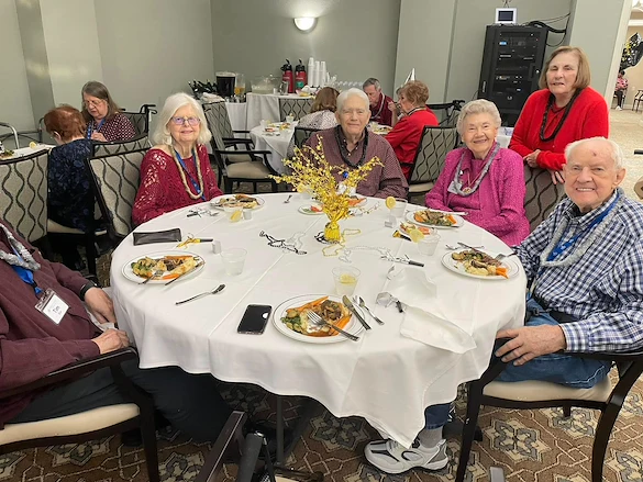 Parkway Place Senior Living residents enjoy a New Year's celebration