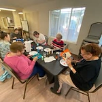 Chesterfield Heights Gracious Retirement Living Hawthorn Senior Independent Living in Midlothian, Virginia residents doing arts and crafts