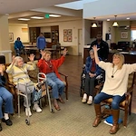 Willowbrook Place Senior Assisted Living Memory Care in Littleton, CO residents doing an activity