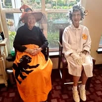 Springwood Landing Gracious Retirement Living Hawthorn Senior independent Living in Vancouver, Washington residents dressed up in Halloween costumes