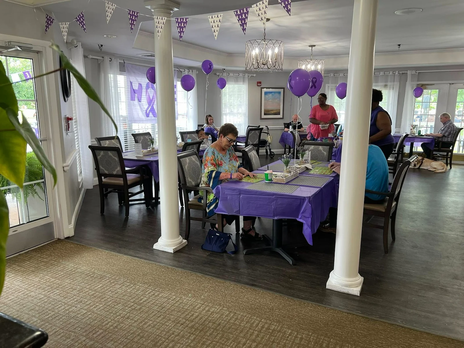 Charter Senior Living of Franklin in Franklin, Tennessee, resident social engagement event and Bingo