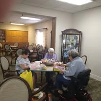 Ascension Living Via Christi Village Ponca City Senior Living in Ponca City, Oklahoma residents socializing