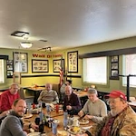 Stone Lodge Gracious Retirement Living Hawthorn Senior independent Living in Bend, Oregon residents eating at a restaurant