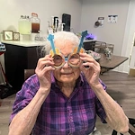 Charter Senior Living of Annapolis resident enjoys a celebration