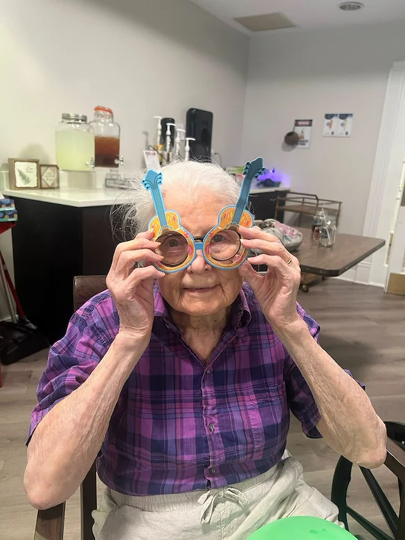 Charter Senior Living of Annapolis resident enjoys a celebration
