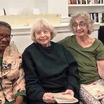 The Blake at Charlottesville residents enjoying April's book club