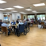Schowalter Villa residents enjoying each others' company