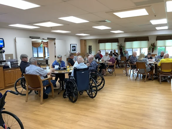 Schowalter Villa residents enjoying each others' company