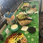 snack table for St. Patrick's Day at The Rio Grande Gracious Retirement Living Hawthorn Senior Independent Living in Rio Rancho