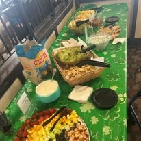 snack table for St. Patrick's Day at The Rio Grande Gracious Retirement Living Hawthorn Senior Independent Living in Rio Rancho