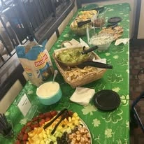 snack table for St. Patrick's Day at The Rio Grande Gracious Retirement Living Hawthorn Senior Independent Living in Rio Rancho