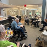 Charter Senior Living of Charlotte residents enjoy music therapy