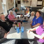 Ascension Living Sacred Heart Village Senior Living in Avilla, Indiana residents at a restaurant