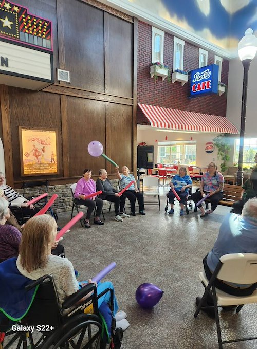 Fieldstone Memory Care of Silverdale residents enjoying an activity