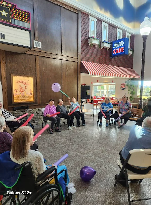 Fieldstone Memory Care of Silverdale residents enjoying an activity