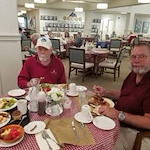 Kennedy Meadows Gracious Retirement Living Hawthorn Senior Independent Living in North Billerica, Massachusetts residents chatting
