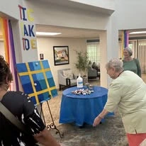 Shads Landing Gracious Retirement Living Hawthorn Senior Independent Living in Charlotte, North Carolina residents playing a game inside