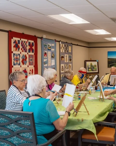 Fieldstone Memory Care of Silverdale painting class