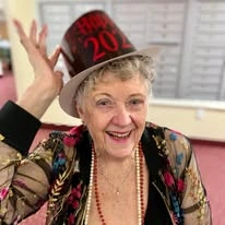 Salmon Creek Gracious Retirement Living Hawthorn Senior Independent Living in Boise, Idaho resident celebrating the New Year
