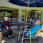 Charter Senior Living of Columbia residents enjoying the weather