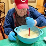 Mallard Cove Senior Living in Cincinnati, OH, resident engagement activity - baking