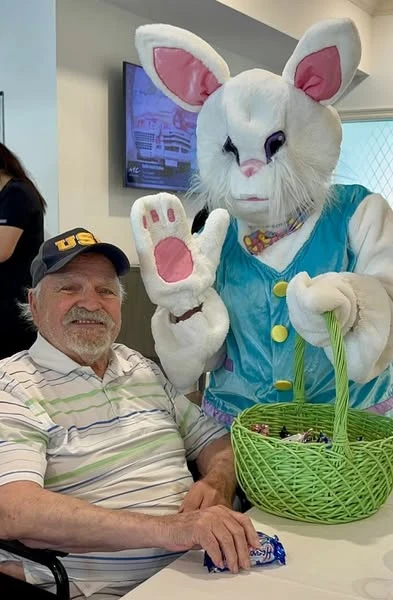 The Blake at Colonial Club residents celebrating Easter