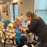 Astral at Auburn, senior living community offering independent living, assisted living, and memory care in Auburn, IN, resident honored