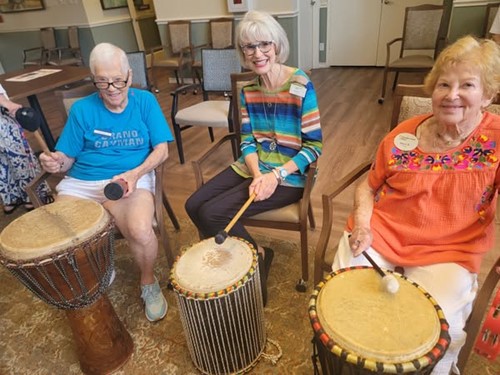 Residents of Verena at Gilbert embracing their musicality while "Touring through Africa"