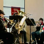 Sequoia Grove Gracious Retirement Living Hawthorn Senior Independent Living in Granite Bay, California residents playing instruments in a nad