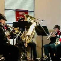 Sequoia Grove Gracious Retirement Living Hawthorn Senior Independent Living in Granite Bay, California residents playing instruments in a nad