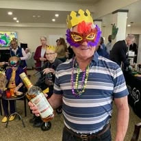 Capitol Ridge Gracious Retirement Living Hawthorn Senior Independent Living in Bristow, Virginia resident dressed up