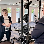 Sage Independence exercising in the gym fitness center