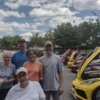 Stoneridge Gracious Retirement Living Hawthorn Senior Independent Living in Cary, North Carolina residents at a car show