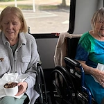 Charter Senior Living of Dedham in Dedham, MA, residents on an off-site trip