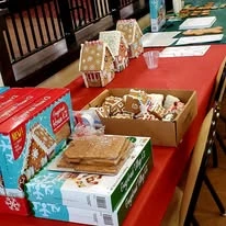 gingerbread houses at Springwood Landing Gracious Retirement Living Hawthorn Senior independent Living in Vancouver, Washington