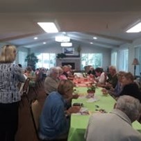 Colonial Harbor Gracious Retirement Living Hawthorn Senior Independent Living in Yorktown, Virginia residents in the dining room